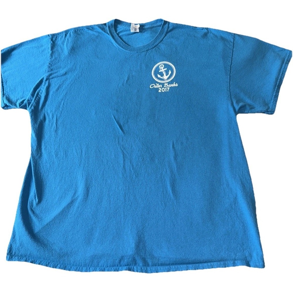 Outer Banks 2017 T-shirt 2XL Short Sleeve Blue Size 2XL Ocean Beach Vacation